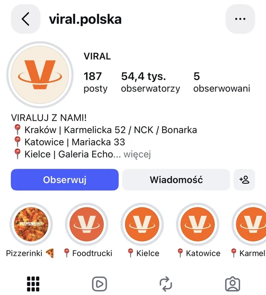 Profil viral.polska na Instagramie — 54,4 tys. obserwujących